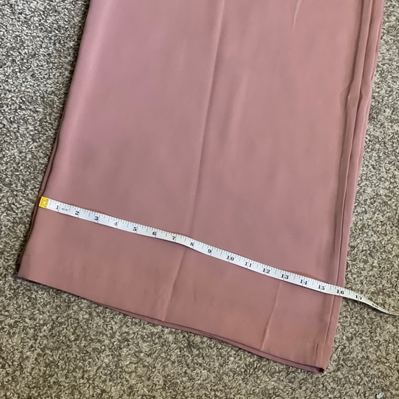 Pink Wide Leg Trousers with Back Elastic Waistband - Picture 8 of 8